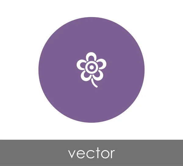 Icône de fleur signe — Image vectorielle