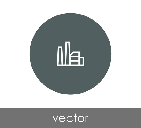 Signo de icono de fábrica — Vector de stock