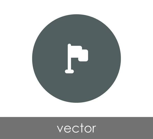 Vlag pictogram teken — Stockvector