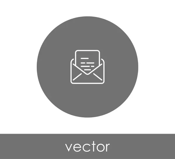 Envelope icon in circle — Stock Vector