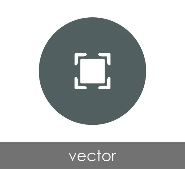 Icono de círculo de pantalla completa — Vector de stock