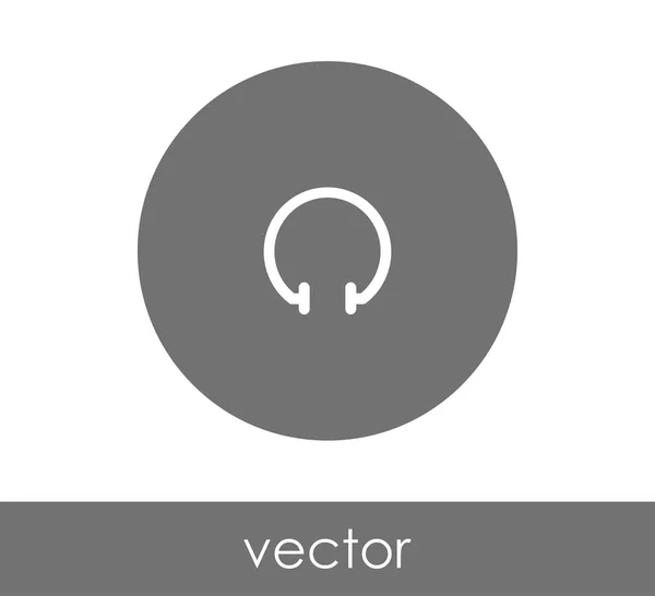 Headphones ícone web — Vetor de Stock