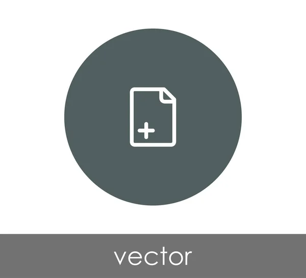 Signo del icono del documento — Vector de stock