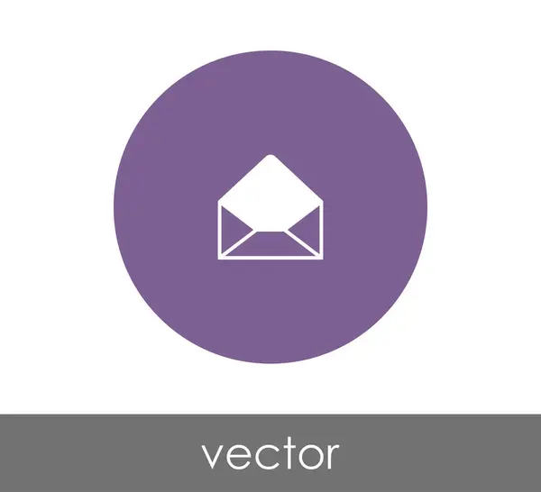 Boríték ikon kör — Stock Vector