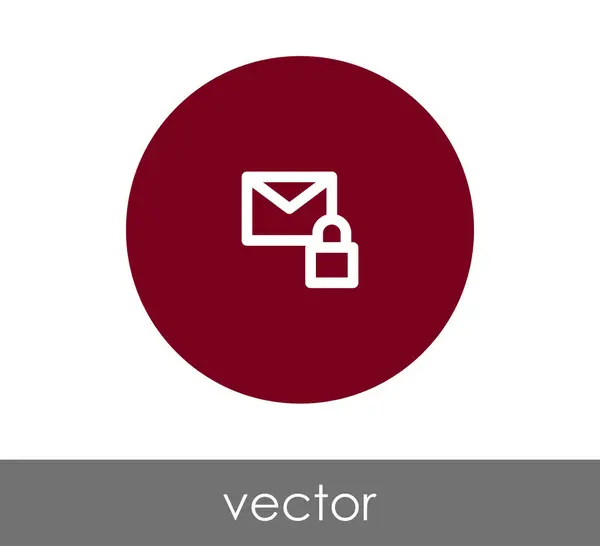 Pictogram van de envelop in cirkel — Stockvector