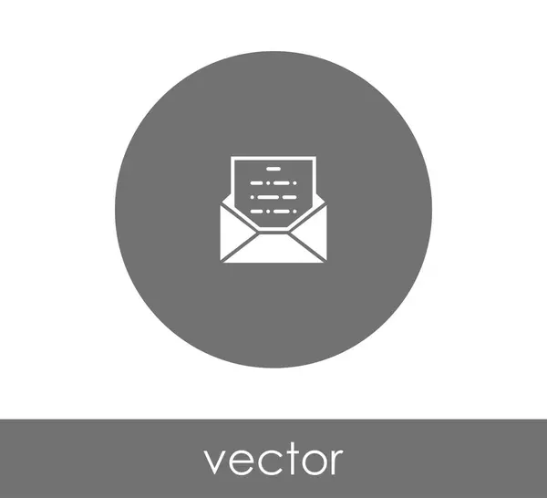 Icône enveloppe en cercle — Image vectorielle