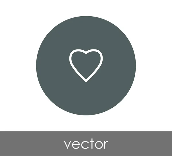 Hart web pictogram — Stockvector