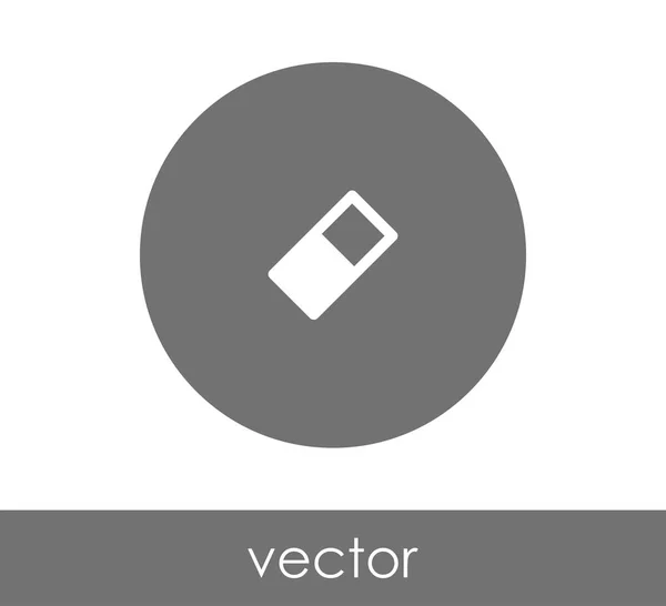 Eraser icon in circle — Stock Vector