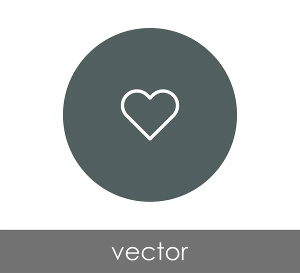 Icona web cuore — Vettoriale Stock