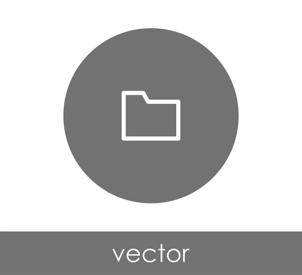 Panneau icône dossier — Image vectorielle