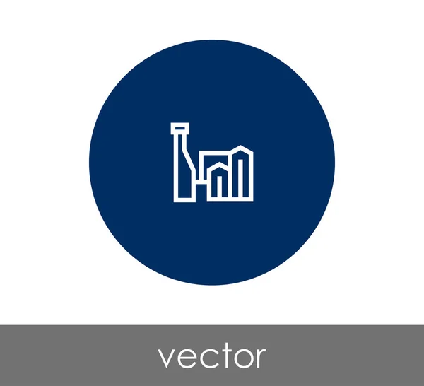 Signo de icono de fábrica — Vector de stock