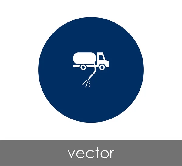 Camion à gaz cercle icône — Image vectorielle