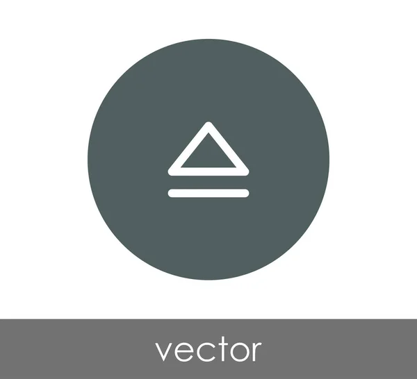 Uitwerpen van pictogram in cirkel — Stockvector