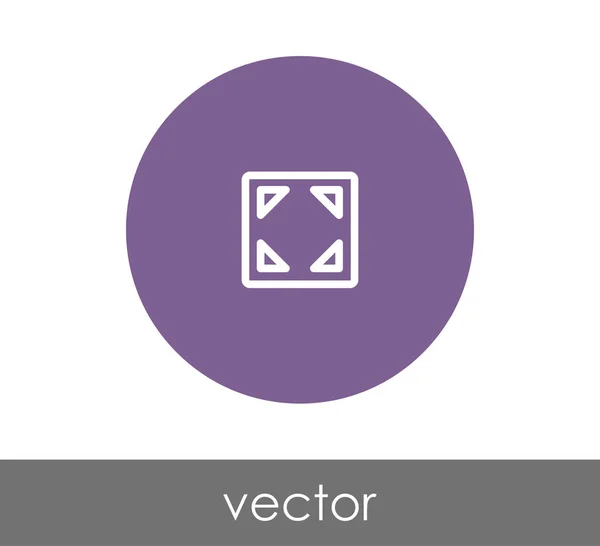 Rozbalte ikonu v kruhu — Stockový vektor