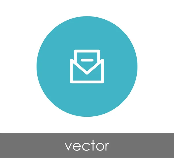 Icono de sobre en círculo — Vector de stock