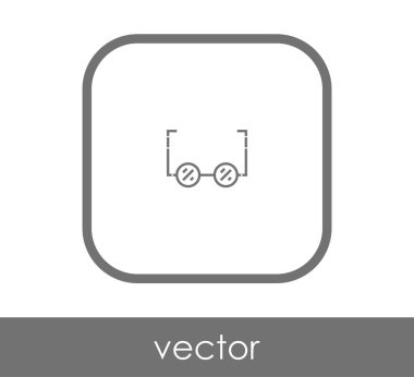 gözlük simgesi vektör illüstrasyonu