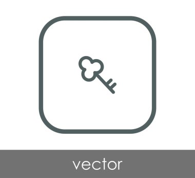 ev anahtar simgesi, vektör çizim