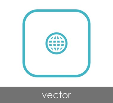 Dünya simgesinin vektör illüstrasyon tasarımı