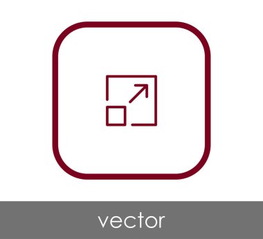 simgesini, genişletin işareti, vektör çizim 