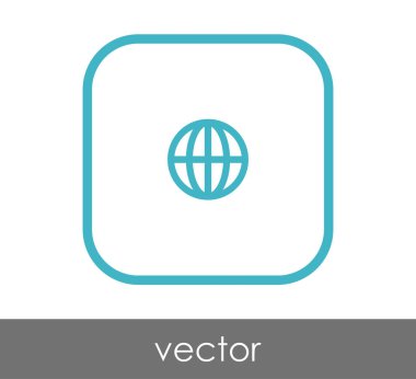 Dünya simgesinin vektör illüstrasyon tasarımı