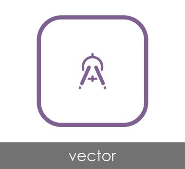 Çizim pusula simgesini, vektör çizim