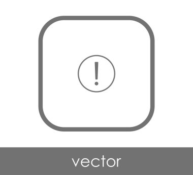 ünlem işareti simgesi, işaret, vektör çizim 