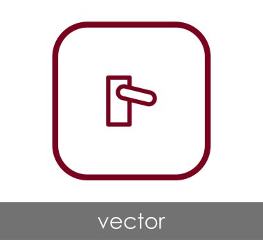 Kapı tokmağı düz simgesi