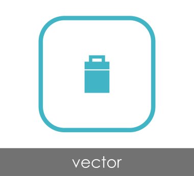 çöp kutusu düz simgesi 