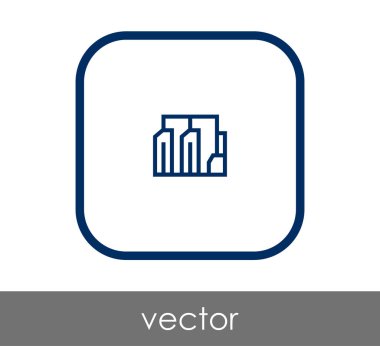 Fabrika simgesi, sınaî-vektör çizim 