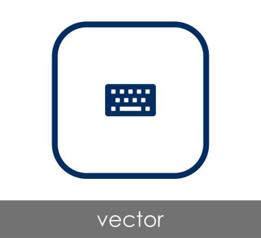 kare klavye simgesini, vektör çizim