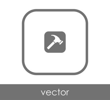 Çekiç düz simgesi