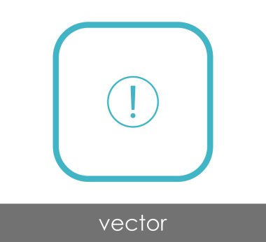 ünlem işareti simgesi, işaret, vektör çizim 