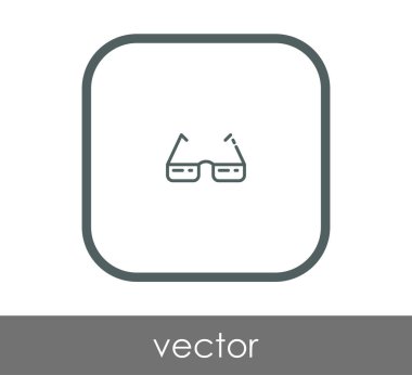 gözlük simgesi vektör illüstrasyonu