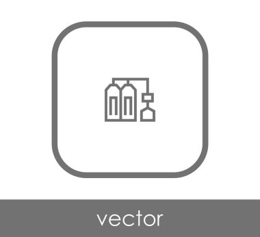 Fabrika simgesi, sınaî-vektör çizim 