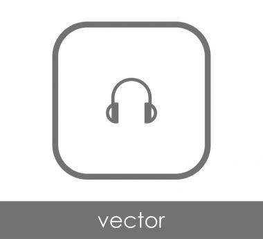 kare kulaklık kutsal kişilerin resmi, vektör çizim