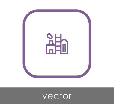 Fabrika simgesi, sınaî-vektör çizim 