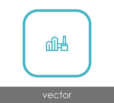 Fabrika simgesi, sınaî-vektör çizim 