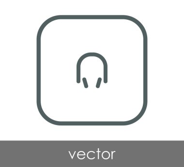 kare kulaklık kutsal kişilerin resmi, vektör çizim