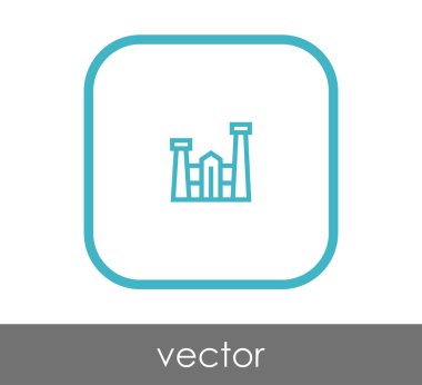 Fabrika simgesi, sınaî-vektör çizim 