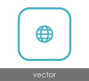 Dünya simgesinin vektör illüstrasyon tasarımı