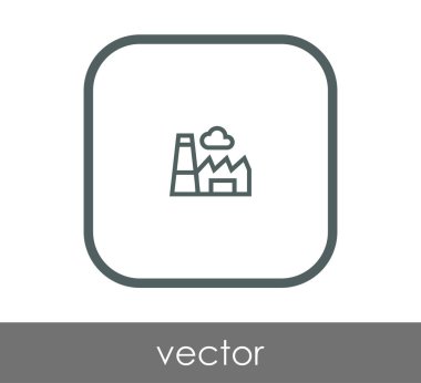 Fabrika simgesi, sınaî-vektör çizim 