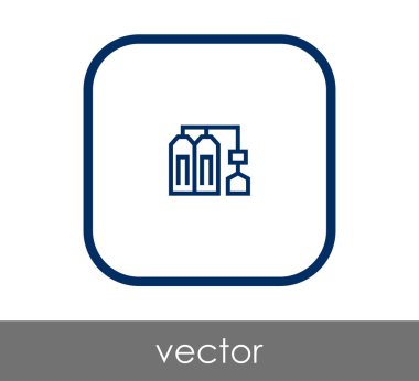 Fabrika simgesi, sınaî-vektör çizim 