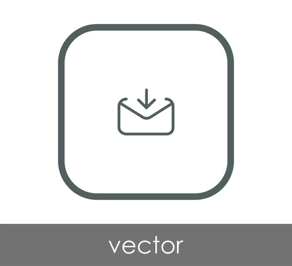 Jövedelem elektronikus levél ikon — Stock Vector
