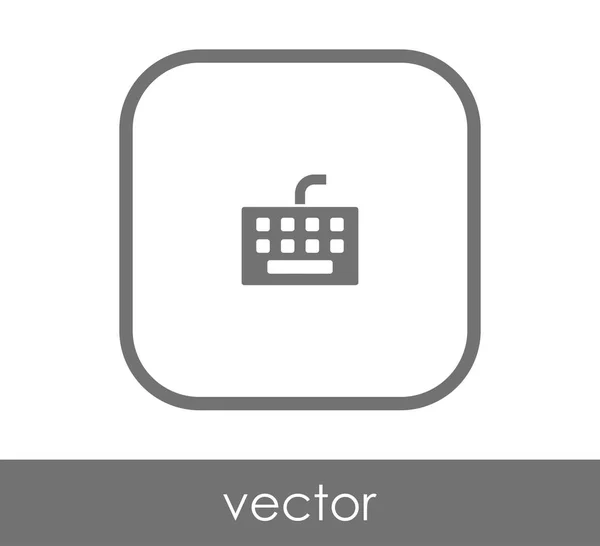 Icono Del Teclado Cuadrado Ilustración Vectorial — Vector de stock