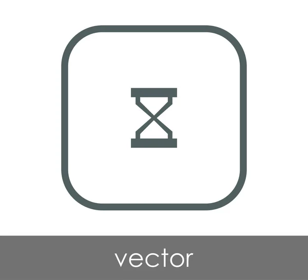 Cuadrado Icono Reloj Arena Vector Ilustración — Vector de stock
