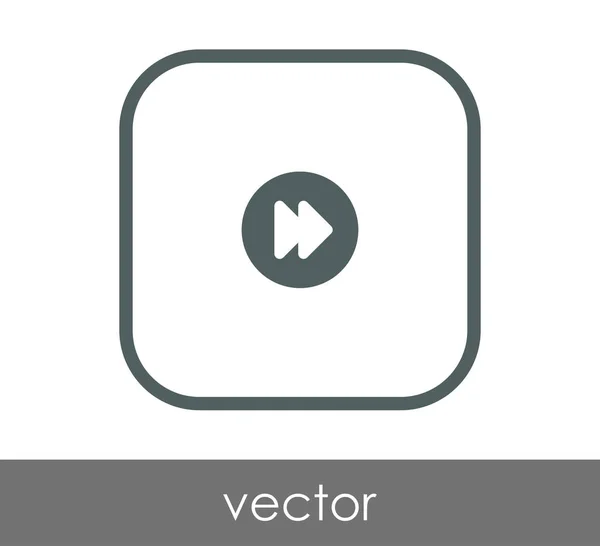 Rychle Vpřed Ikona Pro Webdesign Aplikace — Stockový vektor