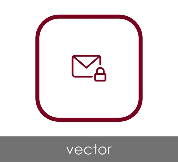 Icono de correo electrónico seguro — Archivo Imágenes Vectoriales