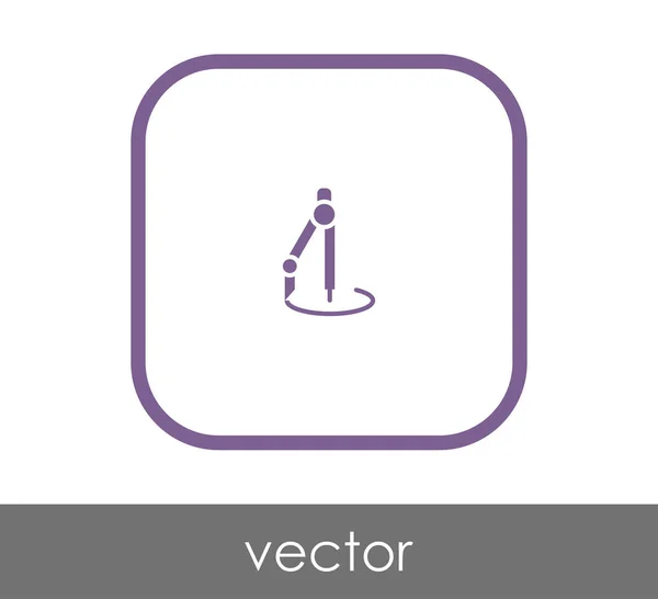 Малюнок Піктограми Компаса Векторна Ілюстрація — стоковий вектор