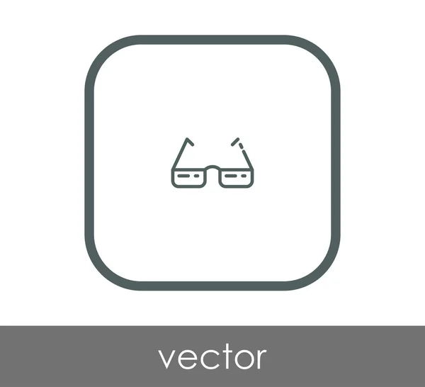 Occhiali Icona Vettoriale Illustrazione — Vettoriale Stock
