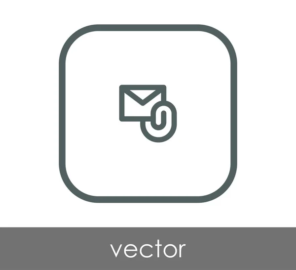 E-postikonen fÃ¶r bifogad fil — Stock vektor